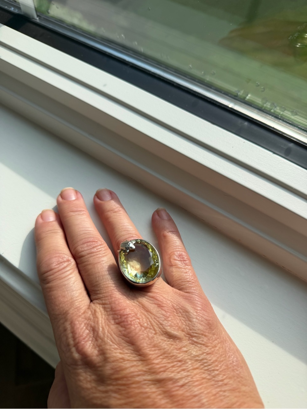 Stephen Dweck Sterling Silver citrine Statement Ring - Picture 5 of 8
